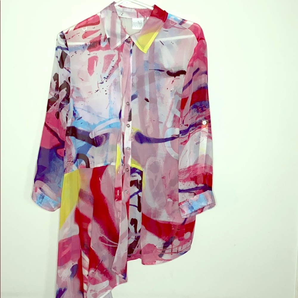 Soho Jeans NY&C Asymmetrical Blouse